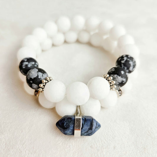 Stacking Gemstone Layering Bracelet Set