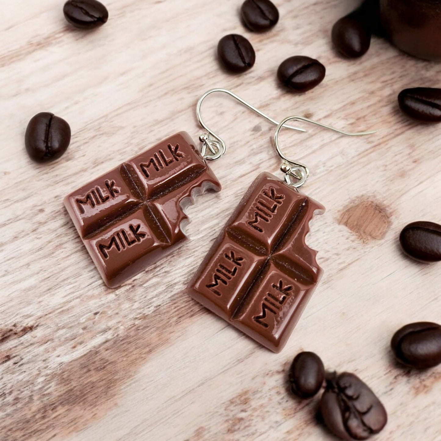 Chocolate Bar Dangle Earrings