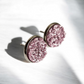 Lavender Glitter Stud Earrings