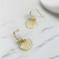 Gold Seashell Dangle Earrings