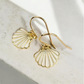 Gold Seashell Dangle Earrings