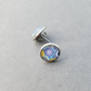 Blue Floral Glass Stud Earrings