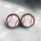 Baseball Stainless Steel Stud Earrings