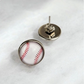 Baseball Stainless Steel Stud Earrings