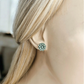 Dainty Green Stud Earrings