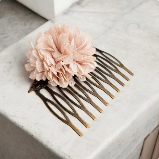 Pink Boho Inspired Hair Comb