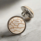 Classic Cream Marble Stud Earrings