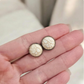 Classic Cream Marble Stud Earrings