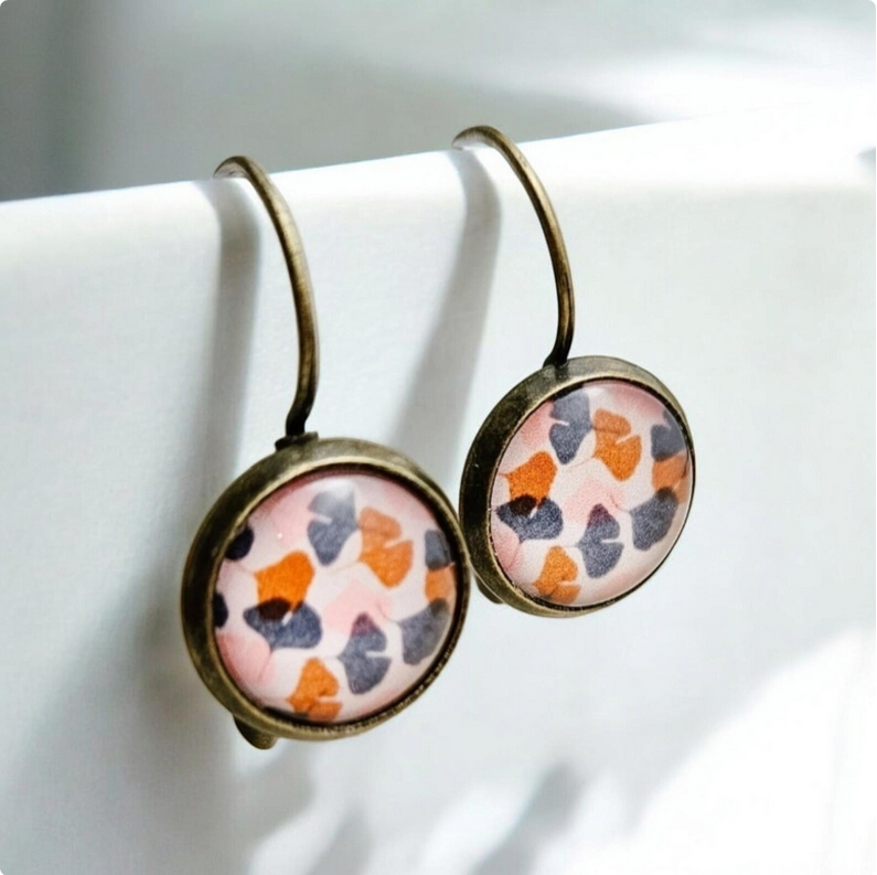 Autumn Leaf Dangle Drop Earrings