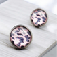 Pink Leopard Print Stud Earrings