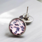 Pink Leopard Print Stud Earrings