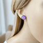 Purple Glitter Stud Earrings