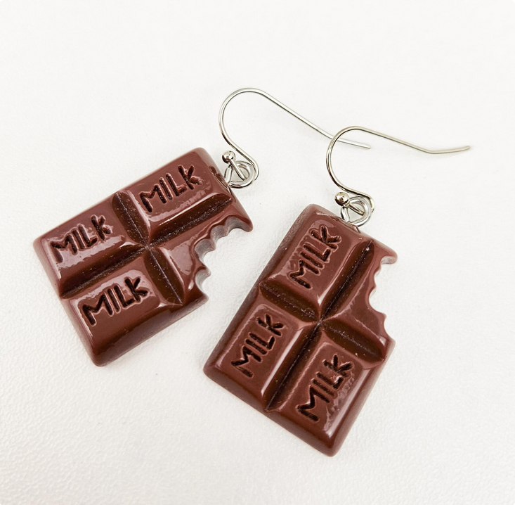 Chocolate Bar Dangle Earrings