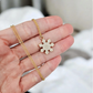 Gold Snowflake Layering Charm Necklace