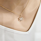 Gold Snowflake Layering Charm Necklace