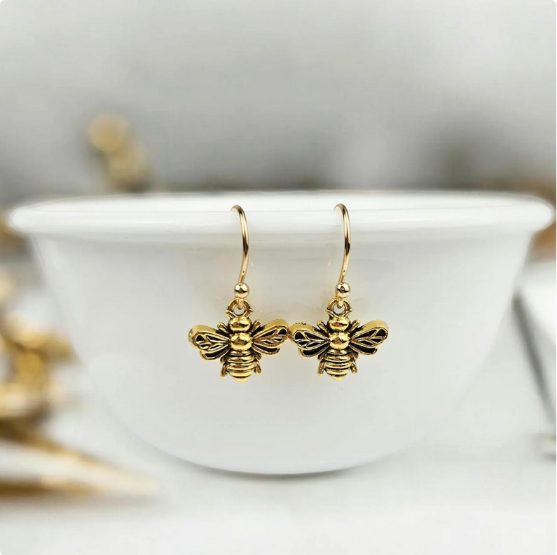 Bumble Bee Miniature Earrings