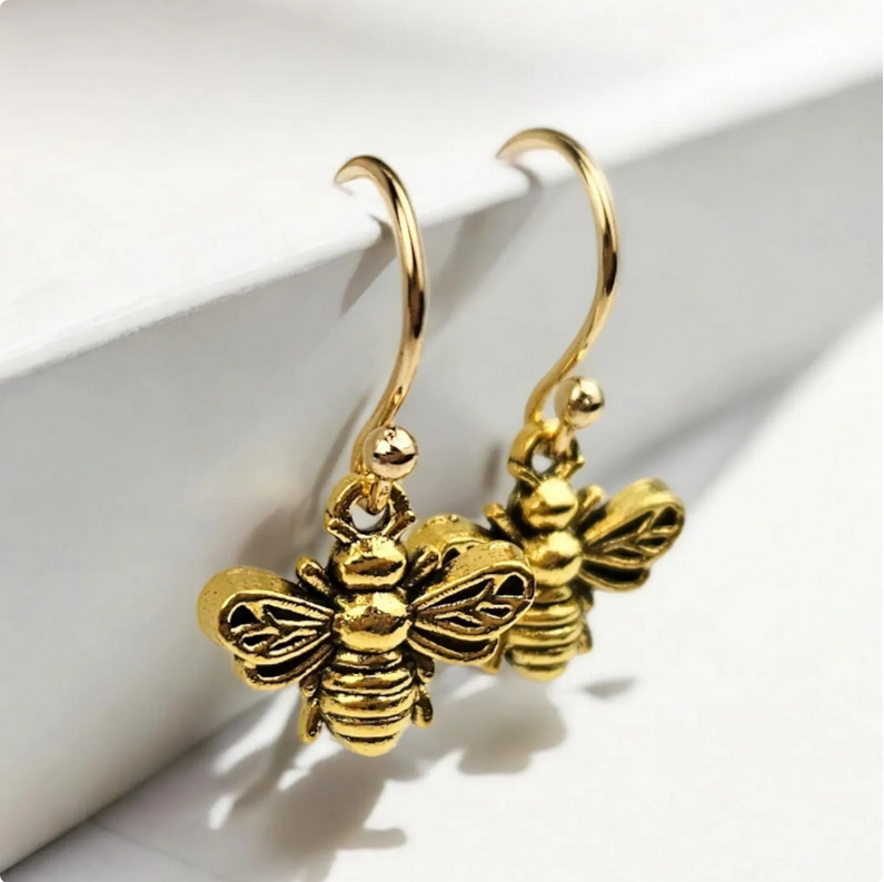 Bumble Bee Miniature Earrings