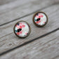 Pink Geometric Stud Earrings