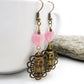 Lightweight Pink Owl Earrings