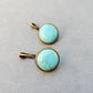 Turquoise Leverback Earrings, December Birthstone Jewelry, Gift for Her