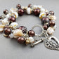 Beaded Seashell Charm Bracelet