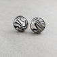 Zebra Print Stud Earrings, Hypoallergenic Stainless Steel Posts, Jewelry for Sensitive Ears, Gift for Teen Girl