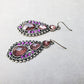 Long Purple Chandelier Earrings, Handmade Statement Jewelry, Unique Gift for Her